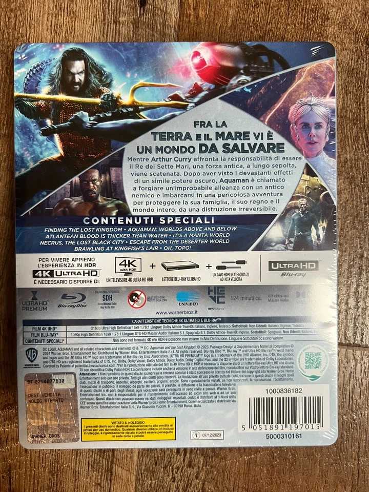 Aquaman and the Lost Kingdom w. Steelbook (4K UHD + Blu-ray, Region Free) *NEW* - Image 2 of 4