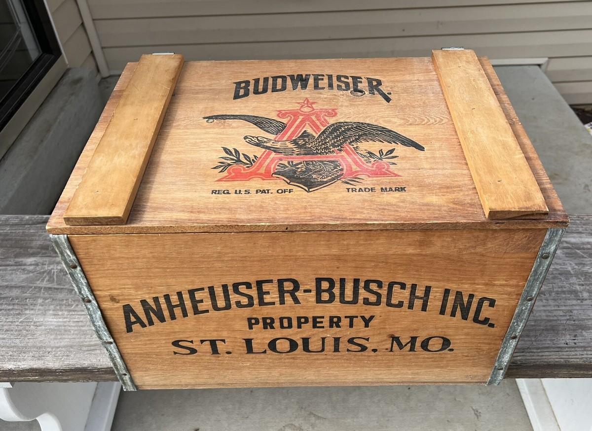 ☆Budweiser ヴィンテージ木箱 Anheuser-Busch☆ ❤️Budweiser