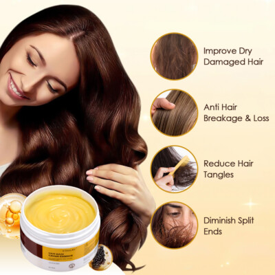 Collagen Keratin Hair Mask 250ml - Fix Split Ends, Smooth Tangles, Stronger Hair