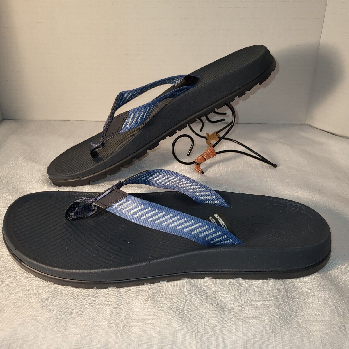 Chaco Lowdown Thong Flip Flop Sandals Slip On Water Shoes Black & Blue Mens 7 Chaco Lowdown Sandal Men - Walmart.com main image 3