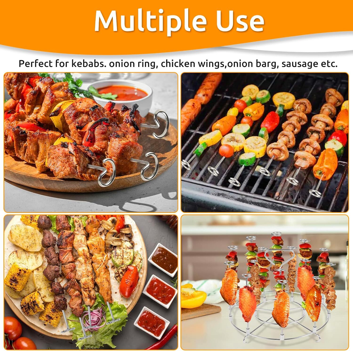 Air Fryer Skewers Kebab Stand Ninja 15 in 1 Accessories Pot/Pressure