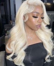 613 Blonde Lace Front Wig Human Hair Body Wave 13x4 Lace Frontal Wig Pre Plucked