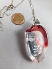 Vtg MATS JONNASSON Sterling Silver Art Glass Faces Necklace Pendant (S11) — photo 2