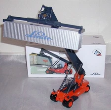 Linde Reach Stacker Forklift lift truck MiB +Metal Container(Vers.1 with old CD)