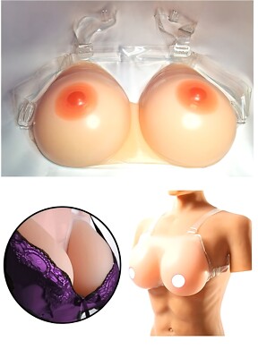 Knstliche Silikonbrste Mit Trger 500g-1200g Fake Brust Trans  Silikontitten | eBay.de