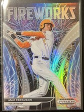 2021 Panini Prizm Draft Picks Fireworks Silver Prizm Max Ferguson #F-MF Red Sox