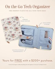 Matilda Jane Floral On The Go Tech iPad Organizer New