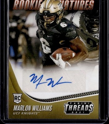 2021 Panini Rookie Marlon Williams Auto BUY 3 GET 1 FREE
