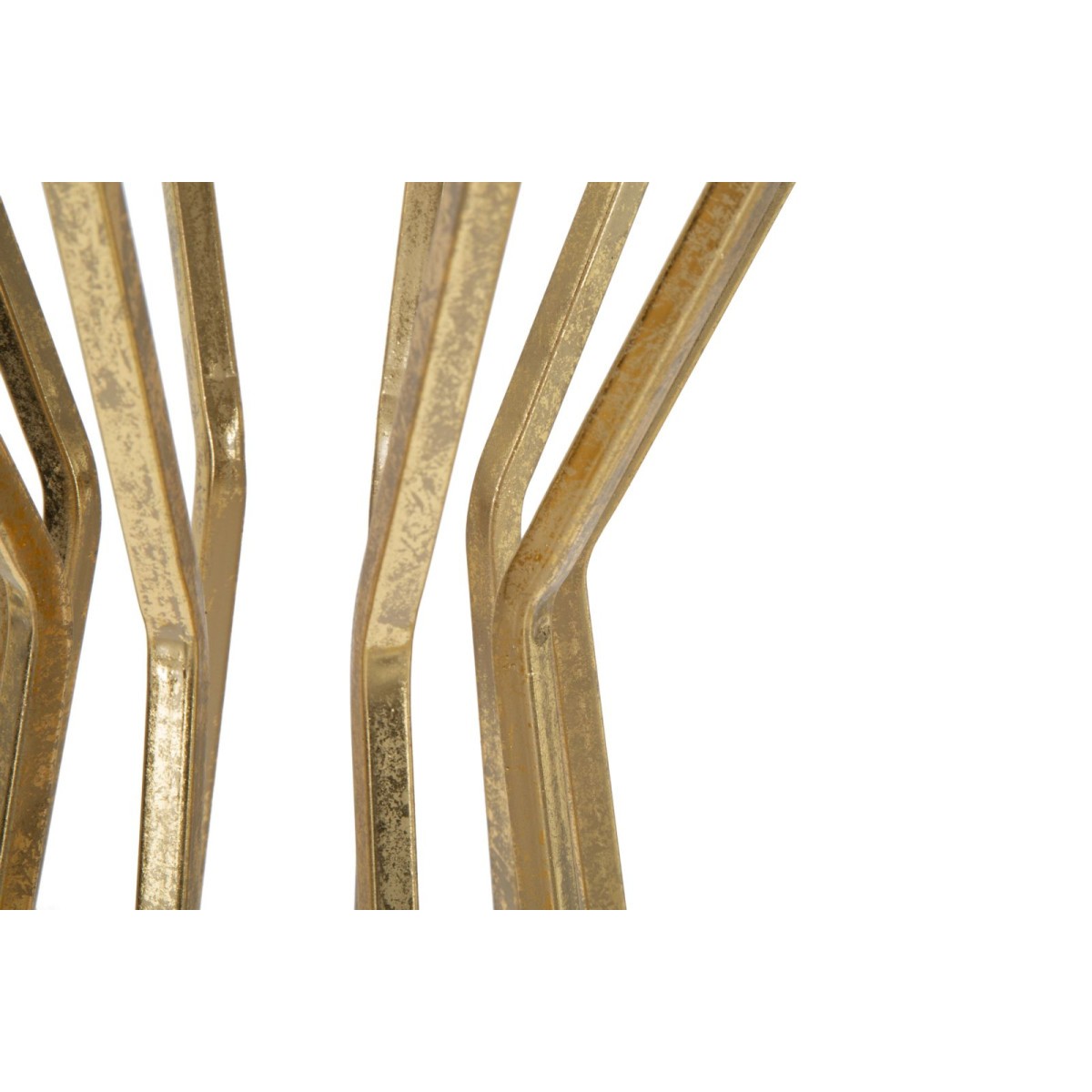Table d'appoint design d'architecte Vienna structure dorée luxueuse - 4