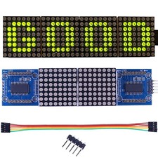 4 in 1 matrix 8x32 green led display module max7219 32x8 Arduino Raspberry Pi