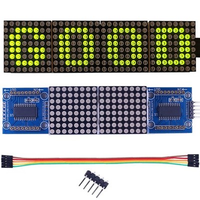 4 in 1 matrix 8x32 green led display module max7219 32x8 Arduino Raspberry Pi