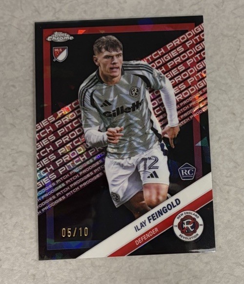 2025 Topps Chrome MLS Sapphire Ilay Feingold Pitch Prodigies Black /10 SSP RC