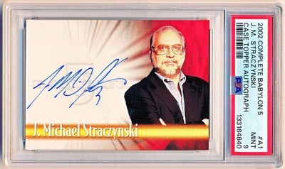 The Complete Babylon 5 J. Michael Straczynski Autograph Case Topper #A1 PSA 9