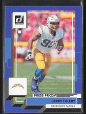 2022 Donruss #298 Jerry Tillery Blue Press Proof