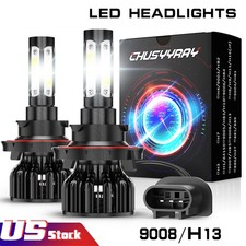 2X H13 9008 LED Headlight Super Bright Bulbs ...