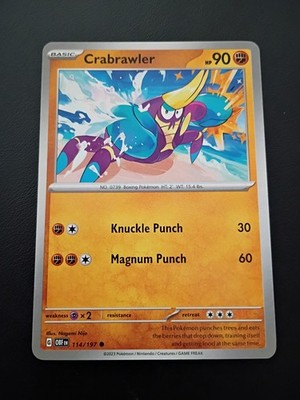 Crabrawler 114/197 HP 90 Knuckle punch