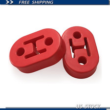 Universal Exhaust Hanger Rubber Insulator 2pcs Adjustable 2 Holes High Densit