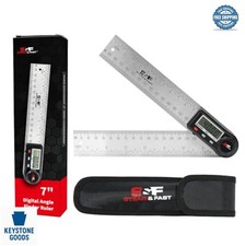 Digital Angle Finder Protractor 7 Inch 200 mm Stainless Steel LCD Ruler for