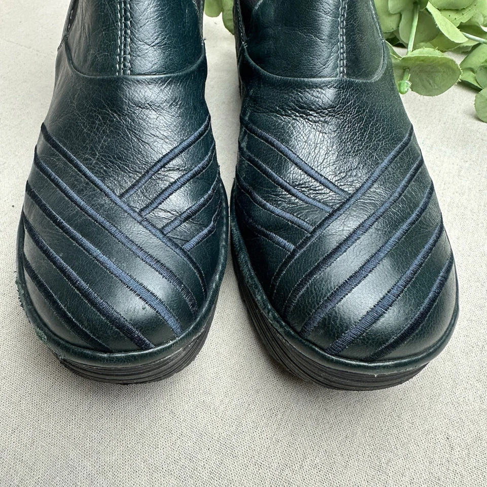 Botas Chelsea Fly London Talla 40 (9) Tacón Cuña Cuero Verde Pull On Portugal Foto 4 de 4