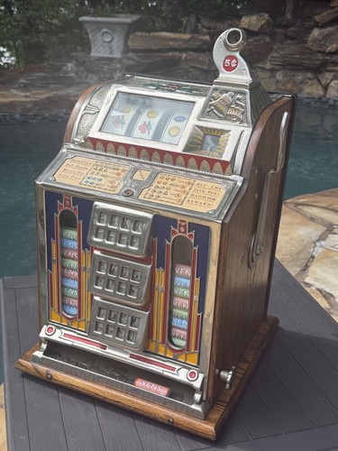 1926 MILLS NOVELTY Slot Machine Nickel Mint Vendor RESTORED Early Revamp COIN OP