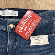 Levi Strauss Signature Shaping High Rise Super Skinny Jeans Size 8 Womens