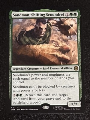MTG Universes Beyond: Spider-man Sandman, Shifting Scoundrel 0112 NM Rare