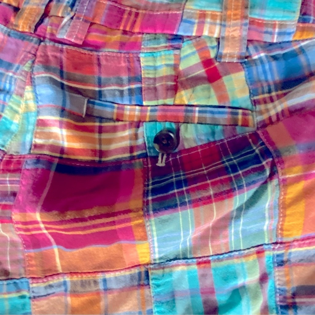 J. Crew Patchwork Plaid Mini Shorts 100% Cotton S… - image 8