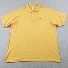 Lacoste Polo Shirt Mens 2XL XXL Yellow Heather Pique Cotton Classic Crocodile