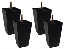 Sofa Legs, 4.5" Plastic Couch Legs Replacement Furniture Legs, Square(Pack of 4)