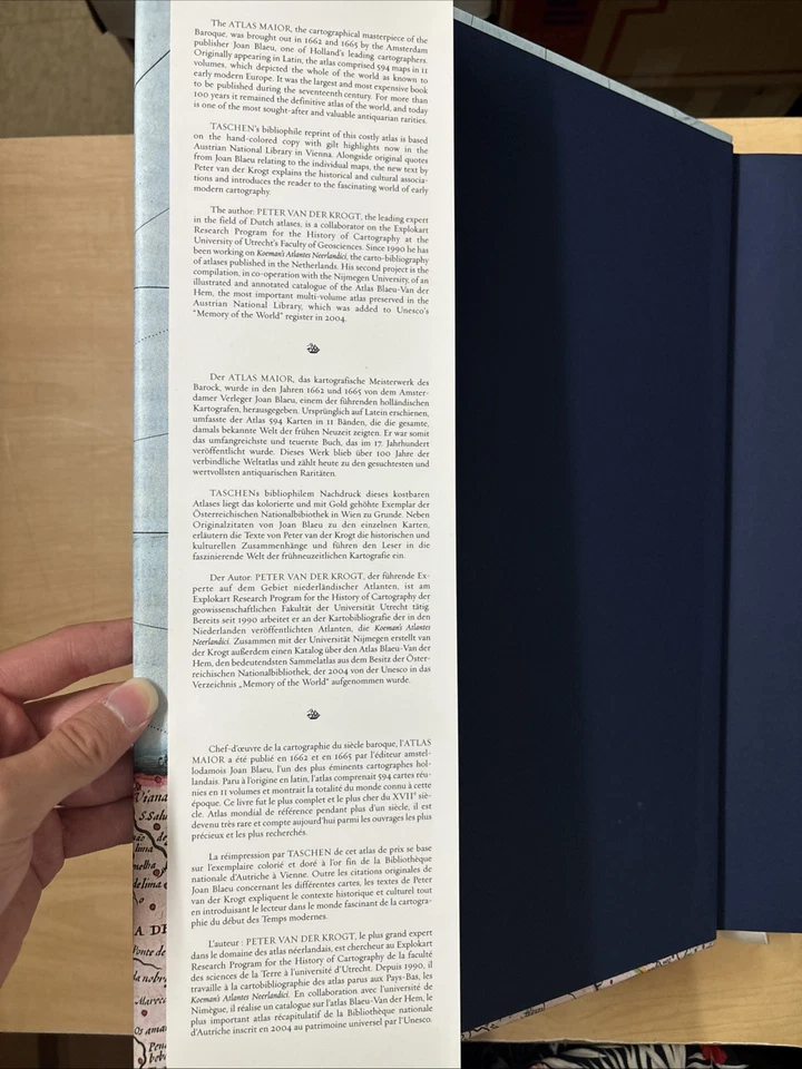 Atlas Maior Joan Blaeu Peter Van der Krogt Taschen HC w BOX Ger/Eng/Fre VeryGood - Image 3 of 4
