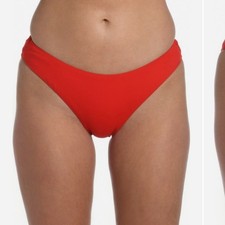 La Blanca Island Goddess Scoop Bold Red Bikini NWT