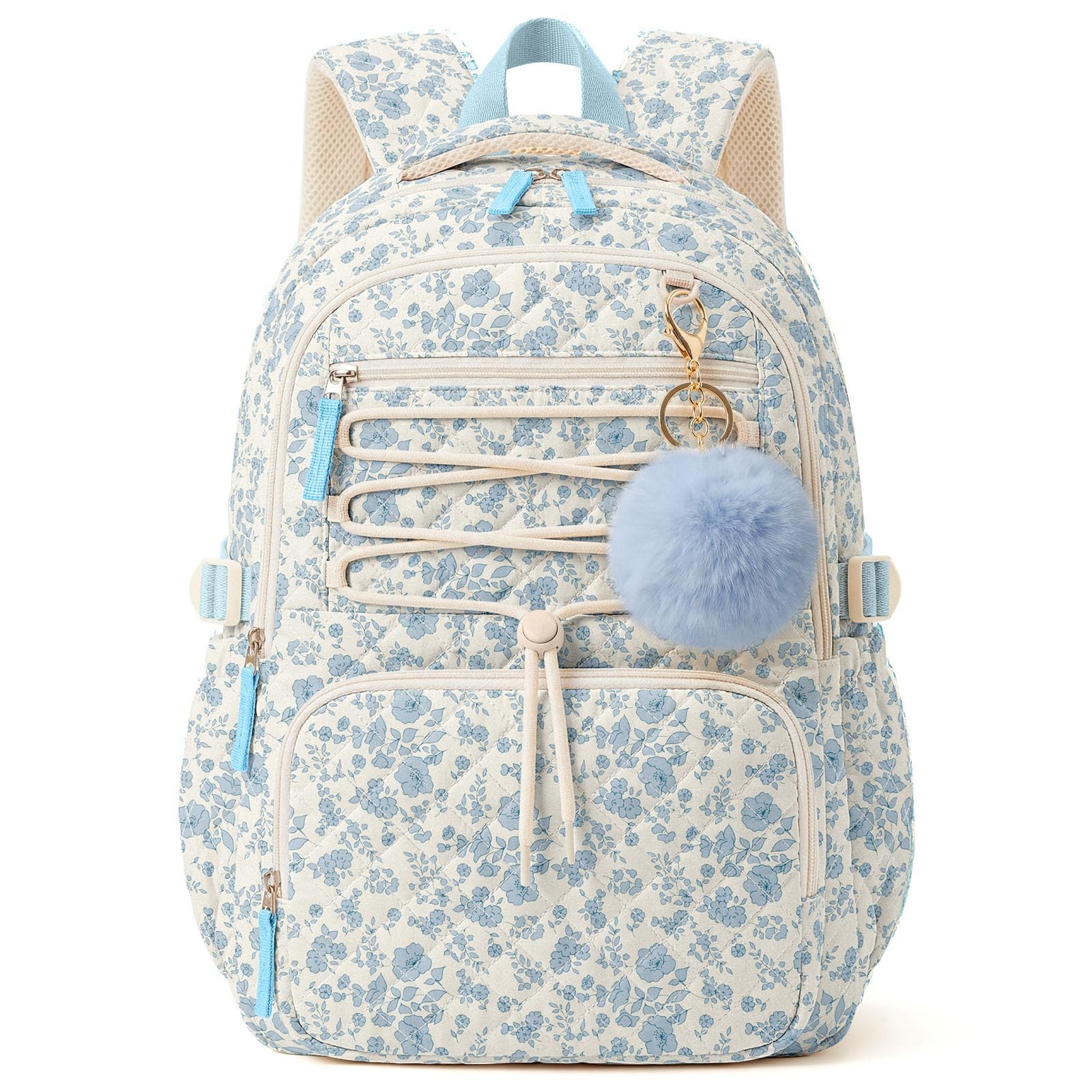 Quilted Backpack for Kids Girls,Cute School Backpack with Multi-Pocket, Light...