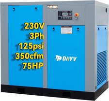 Heavy Duty 55 KW 75 HP 230V 3PH Rotary Screw ...