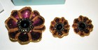 Vintage Set ALANA STEWART BROOCH~CLIP EARRINGS DEMI PARURE Original Box~Booklet — photo 2