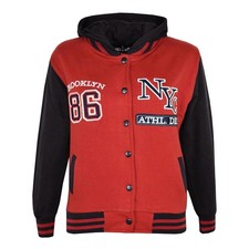A2Z 4 Kids Girls Boys Baseball NY ATHLETIC Hooded Trending Jacket Age 5-13 Years