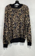 Vintage 90s Tricots St. Raphael Men's Multicolor Abstract Paisley Sweater Sz L