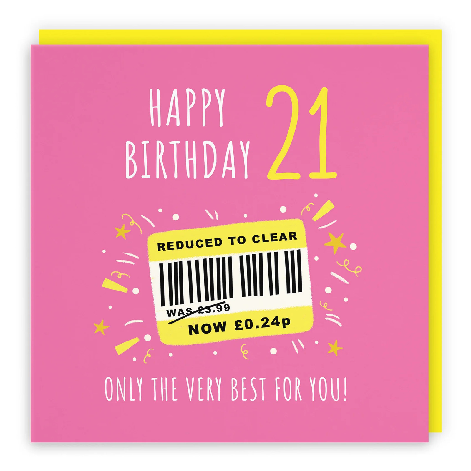 Women's 21st Birthday Card Reduced To Clear Moments