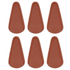 6Pcs Scissor Sheath, 2.9"x1.5" PU Leather Scissor Cover Protector, Red Brown