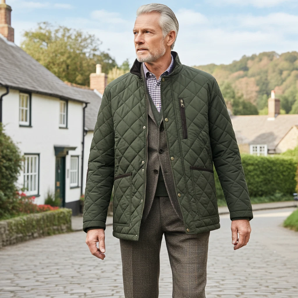 Hazy Blue Mens Hawthorne Quilted Jacket Casual Workwear Outdoor
Opens in a new window or tab