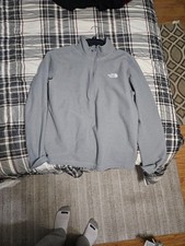 The North Face Men's 1/4 Zip Fleece Pullover Jacket Size L, Gray Lightweight