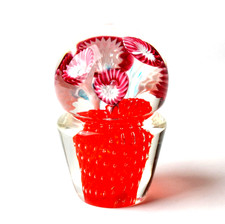 Fratelli Toso Attrib. Murano Millefiori Trumpet Flower Paperweight