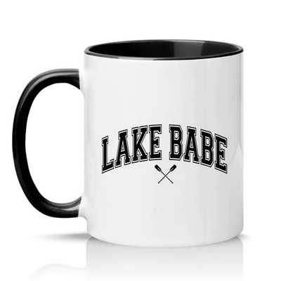 Lake Babe Damen 11 Unzen Keramiktasse Lake Life Outdoor Geschenk für sie