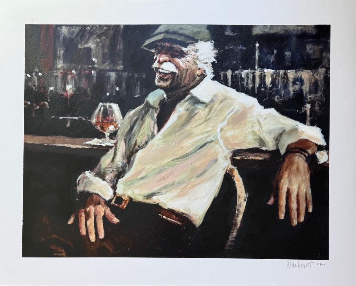 Aldo Luongo POKER NIGHT Hand Signed Limited Edition Serigraph Art