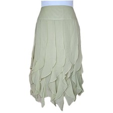 Cachet Silk Ruffle Skirt Women  s 12 Chiffon Fairycore Ethereal Romantic Pastel