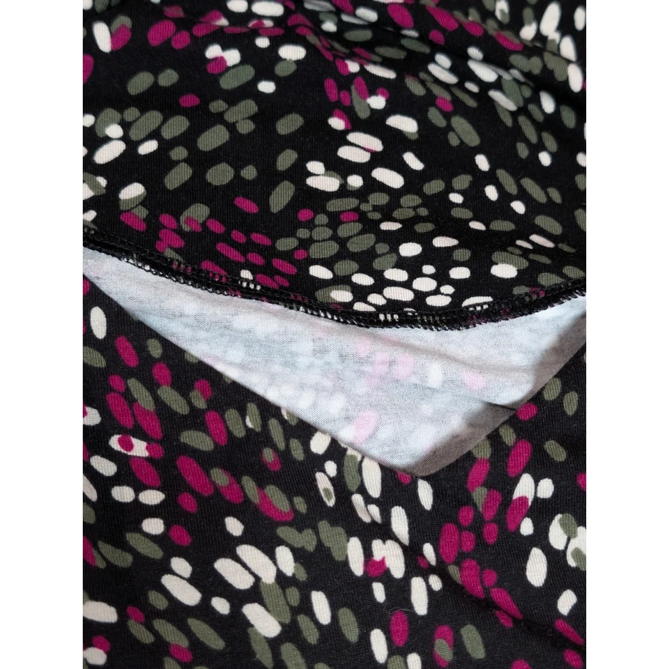 Camisa negra Chico's talla 2 para mujer grande manga larga camiseta túnica top colorida Foto 4 de 4