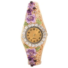 Luxury Crystal Women Watch Quartz Flower wrist band Color:  X5F24344