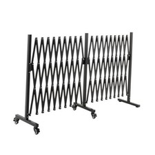 Expandable Barricade Gate, 200" Metal Safety Barrier 200.7"/16.7ft extendable