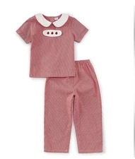 NWT Edgehill Collection Little Girl Peter Pan Cap SleeveTab Pants Set 3T Cotton