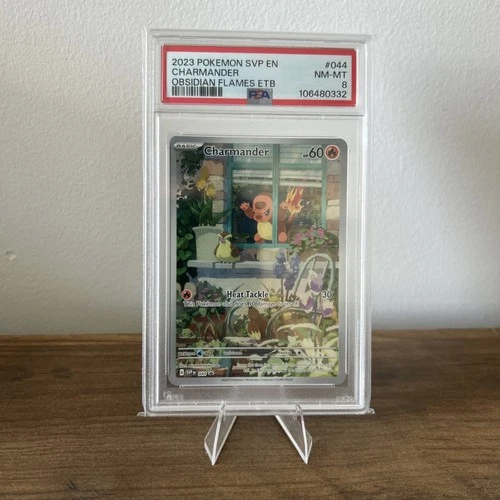 PSA 8 Charmander #44 FULL ART PROMO - 2023 Pokemon Obsidian Flames