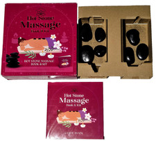 Pamper Me HOT Stone Massage Kit 7 Heat Retaining Stones Book w/ Techniques